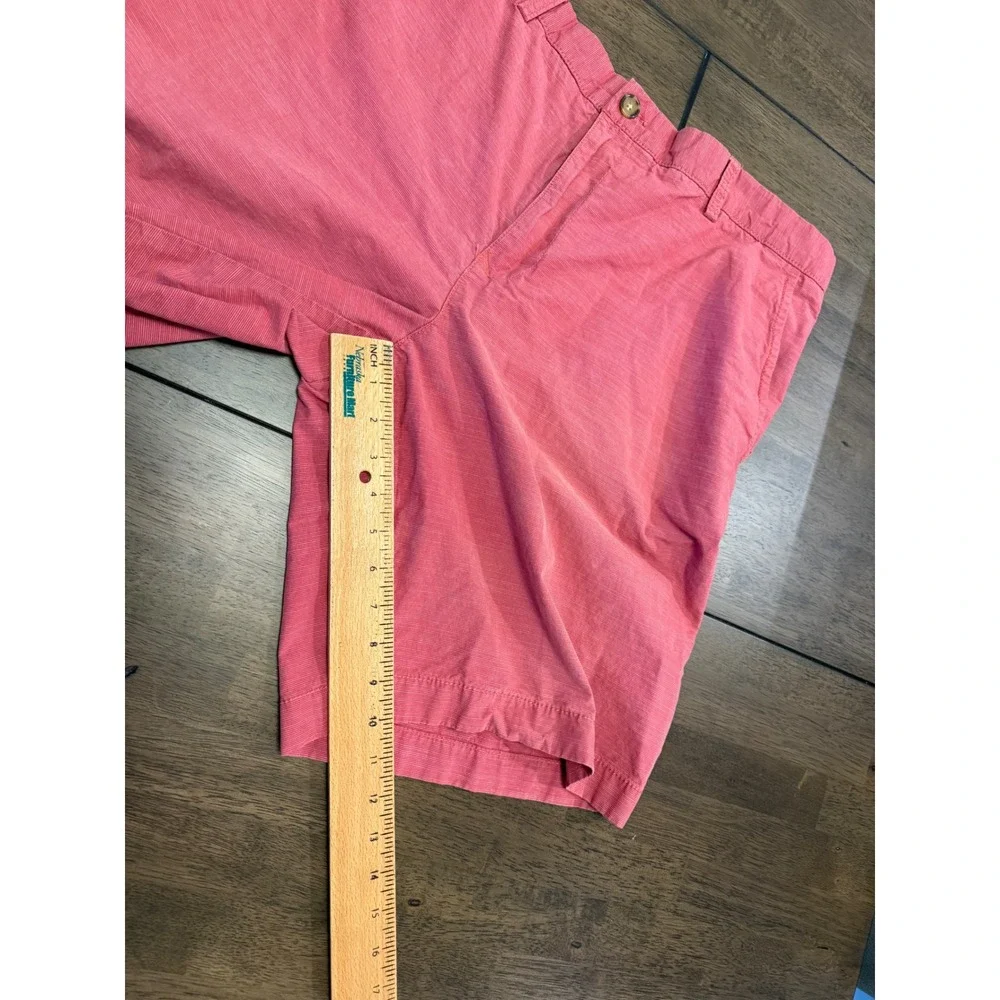 Tommy Hilfiger Mens Red Slub Textured Chino Shorts Size 40 Classic Summer Preppy